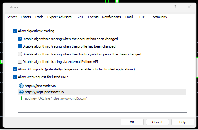MT5 Expert Advisors Options