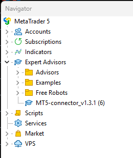 Adding EA to MT5 chart